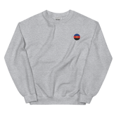 Polyamory Flag Embroidered Circle Sweatshirt: Celebratory LGBTQ+ Pride Design